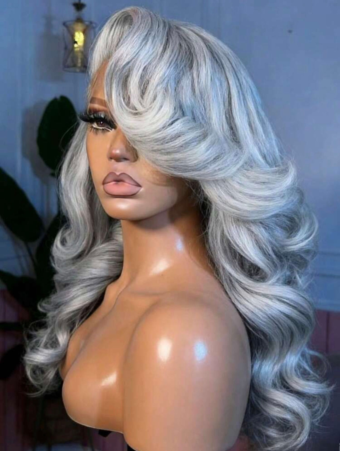 Grey Body Wave Lace Wig