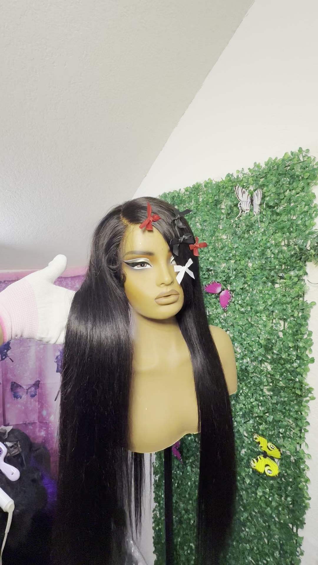 Refurbished HD straight lace wig 