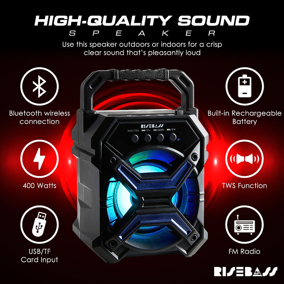 Thumbnail: Portable Wireless Bluetooth Speaker with TWS Function - Rechargeable Bluetooth S