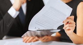 Firma de contrato de Papel