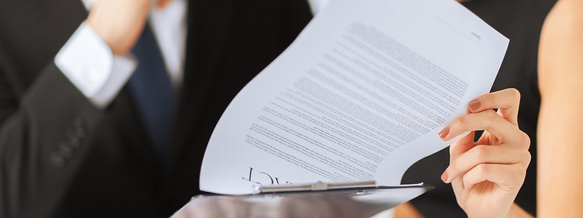 Firma de contrato de Papel