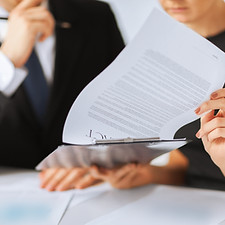 Firma de contrato de Papel