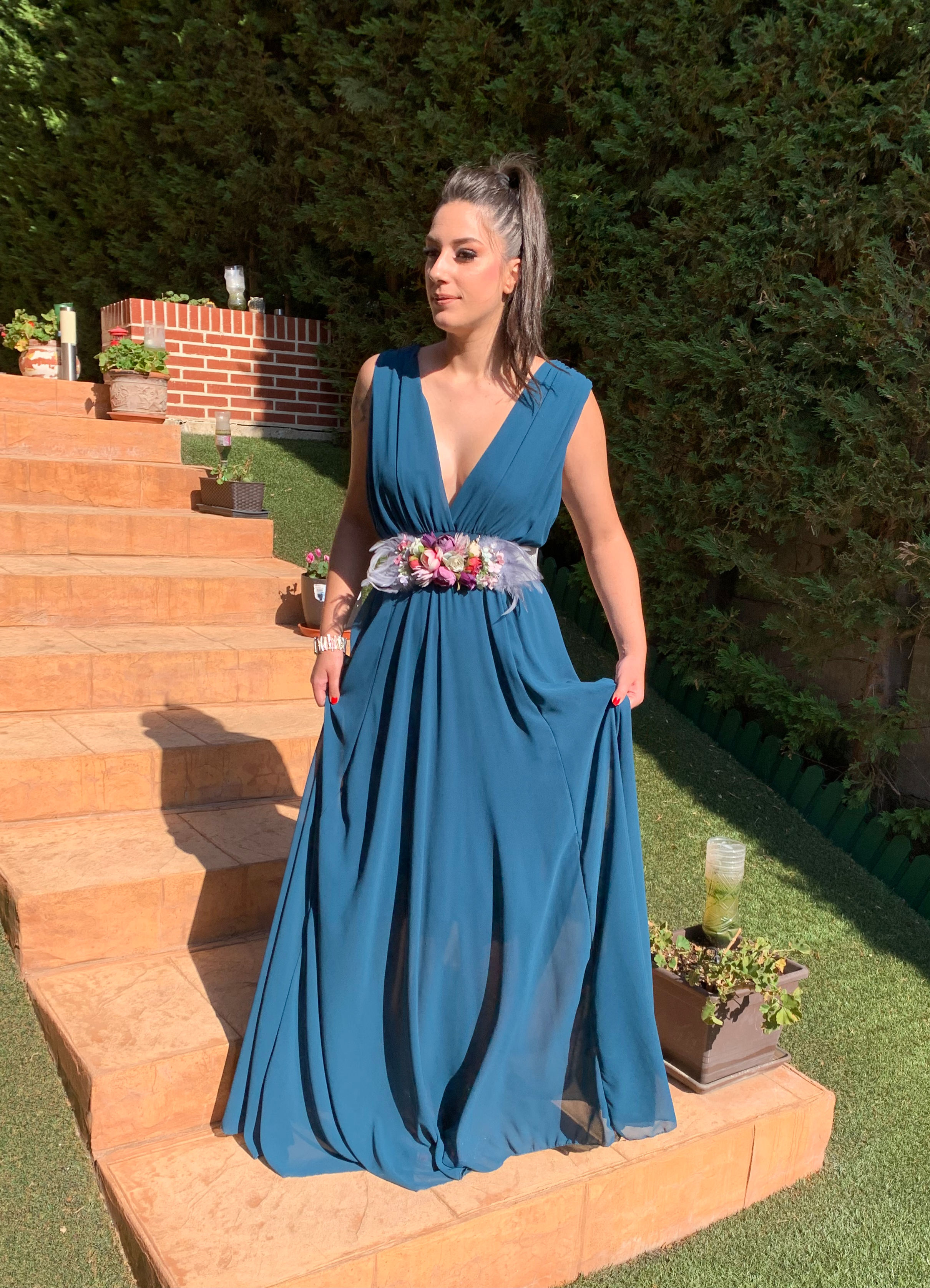 Vestido Rose petróleo 