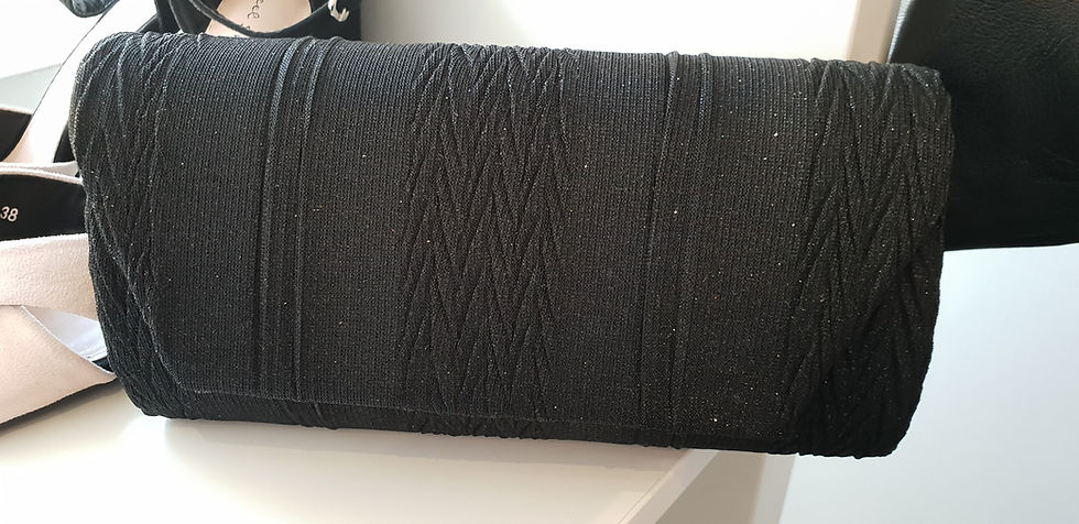 bolso barato de fiesta negro con brillo