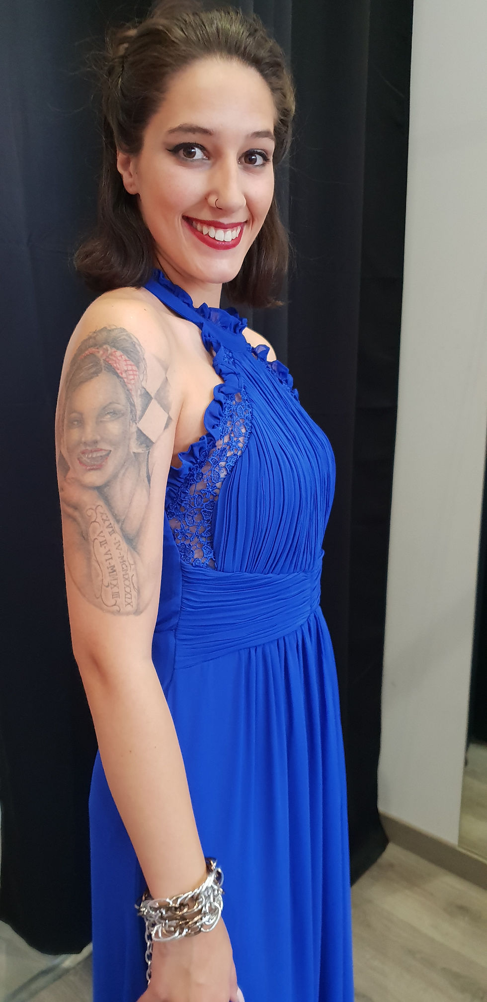 vestido largo de fiesta estilo romantico