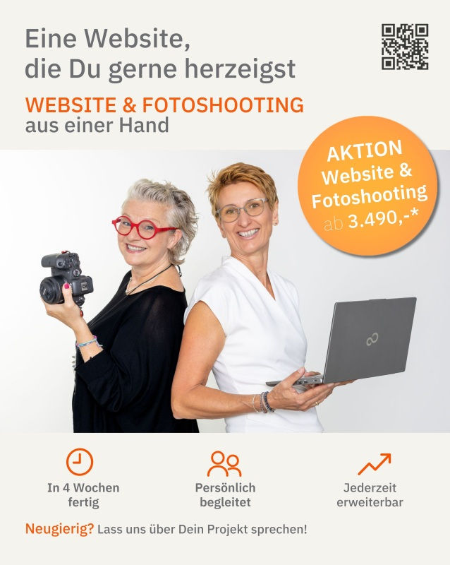 Website erstellen lassen; Das Website & Fotoshooting-Paket von Fotografin Claudia Gattinger und Gisela Plank, informativ! punktgenaue kommunikation, Webdesign NÖ für Handwerker:  🚀 Verkaufsstarke Websites, die Kunden gewinnen und Anfragen automatisieren. Weniger Anrufe, mehr Zeit!  ✅ Jetzt Termin vereinbaren.