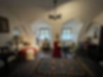 Elegantly appointed room in a gothic-style castle