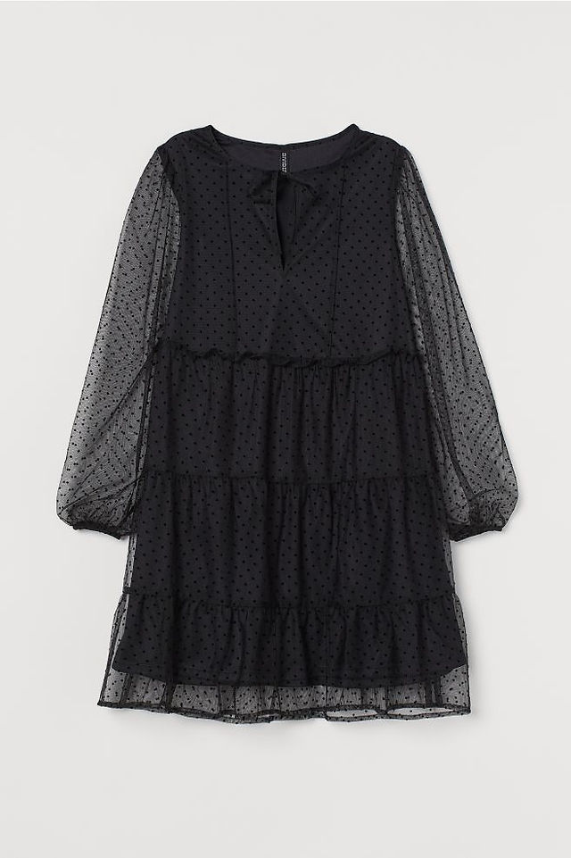 black organza dress
