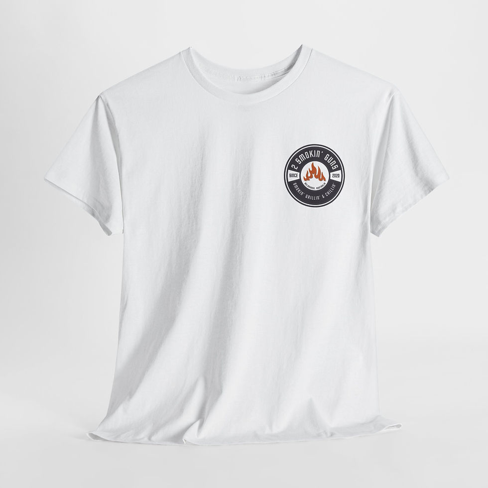 Thumbnail: 2 Smokin' Guns Unisex Heavy Cotton Tee - BBQ Grill & Chill Apparel