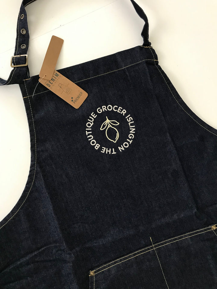 Embroidered aprons for uniform