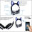 Thumbnail: Cat Ear Headphone Flashing LED Fancy Cat Ear Bluetooth Headphone