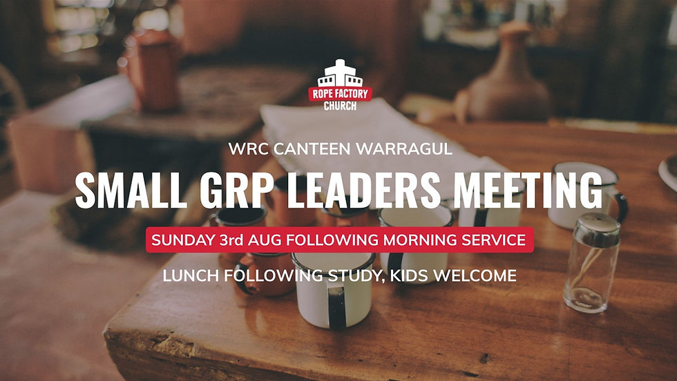 Small Group Leaders Study & Lunch