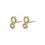 Thumbnail: Pilgrim Rogue recycled crystal earrings gold-plated