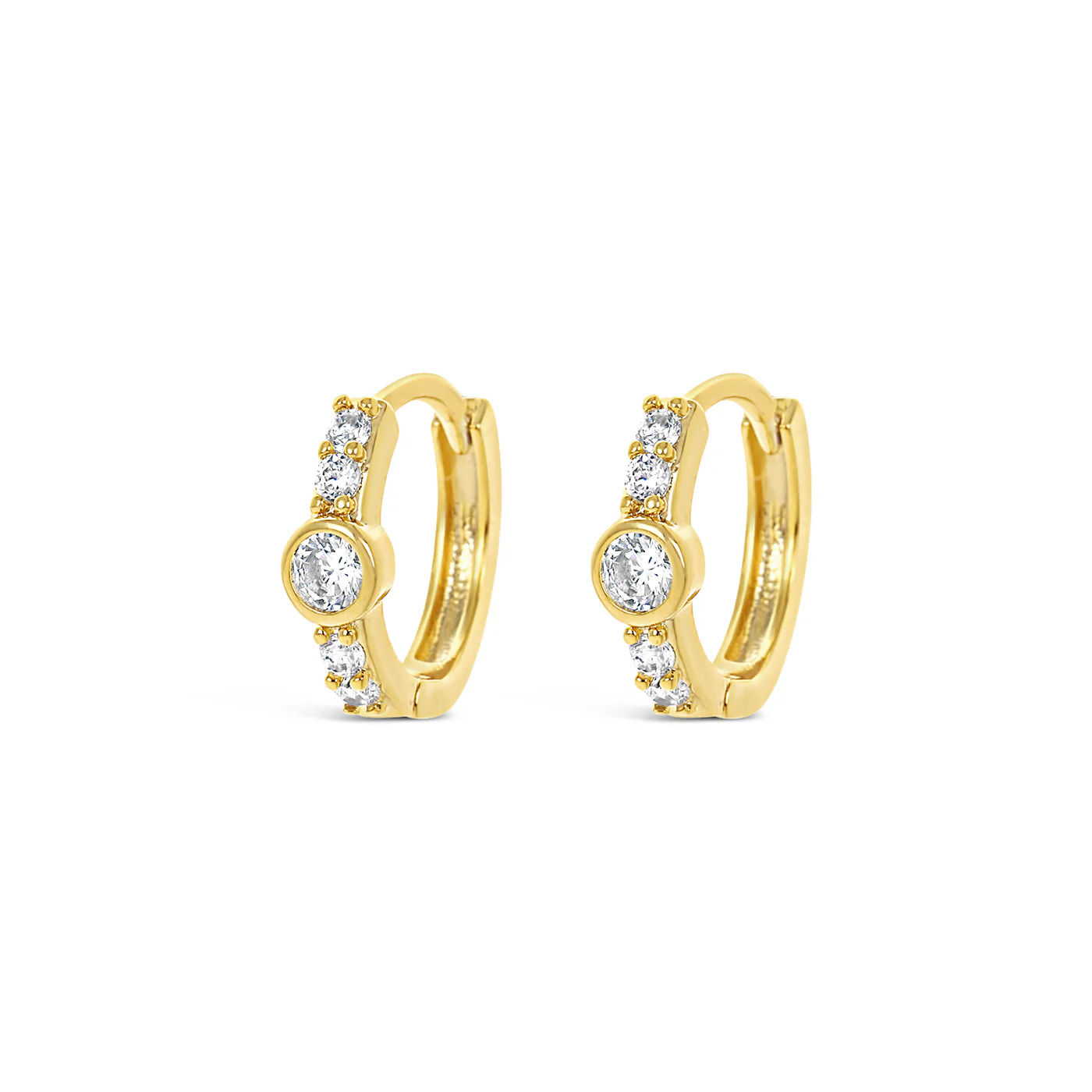Hypoallergenic 18K Gold Plated Earrings with Cubic Zirconia Stones