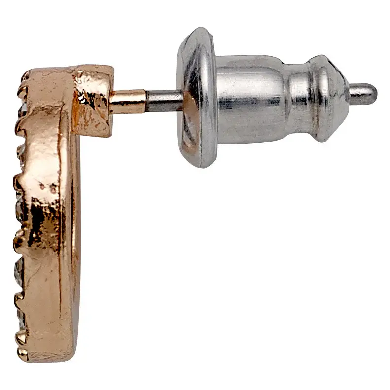 Thumbnail: Pilgrim - VICTORIA crystal halo earrings rose gold-plated