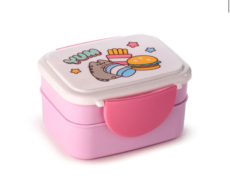 Pusheen the Cat Foodie Clip Lock Stacked Bento Lunch Box with Cutlery