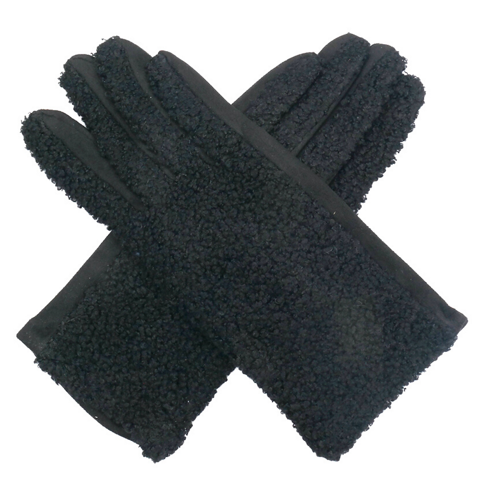 Thumbnail: Curly Faux Fur Gloves (4 colour choices)