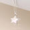 Thumbnail: Pom - Sterling silver crystal edged pearl star necklace
