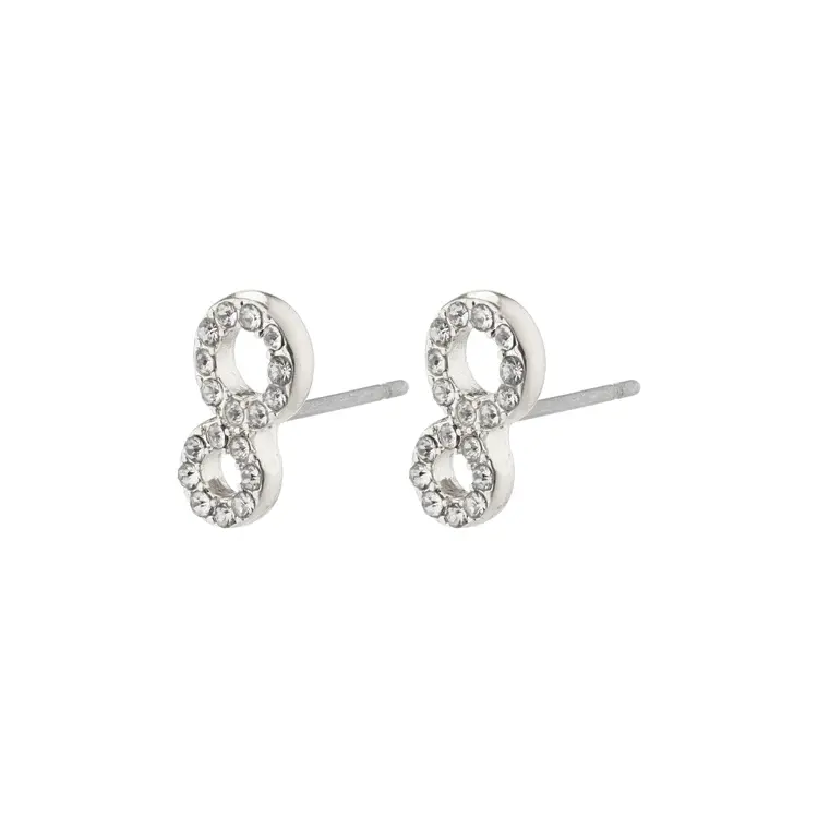 PILGRIM ROGUE recycled crystal earrings silver-plated
