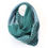Thumbnail: POM Teal stripe, scandi and cable knit snood