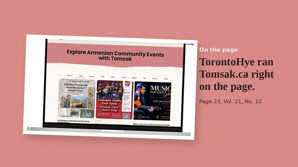 Tomsak.ca sur un ordinateur portable, page 23 de TorontoHye