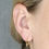 Thumbnail: Gold Mini Star Hoop Earrings
