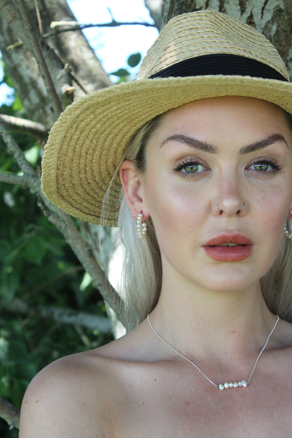 Thumbnail: Gold Lustre Hoop Earrings