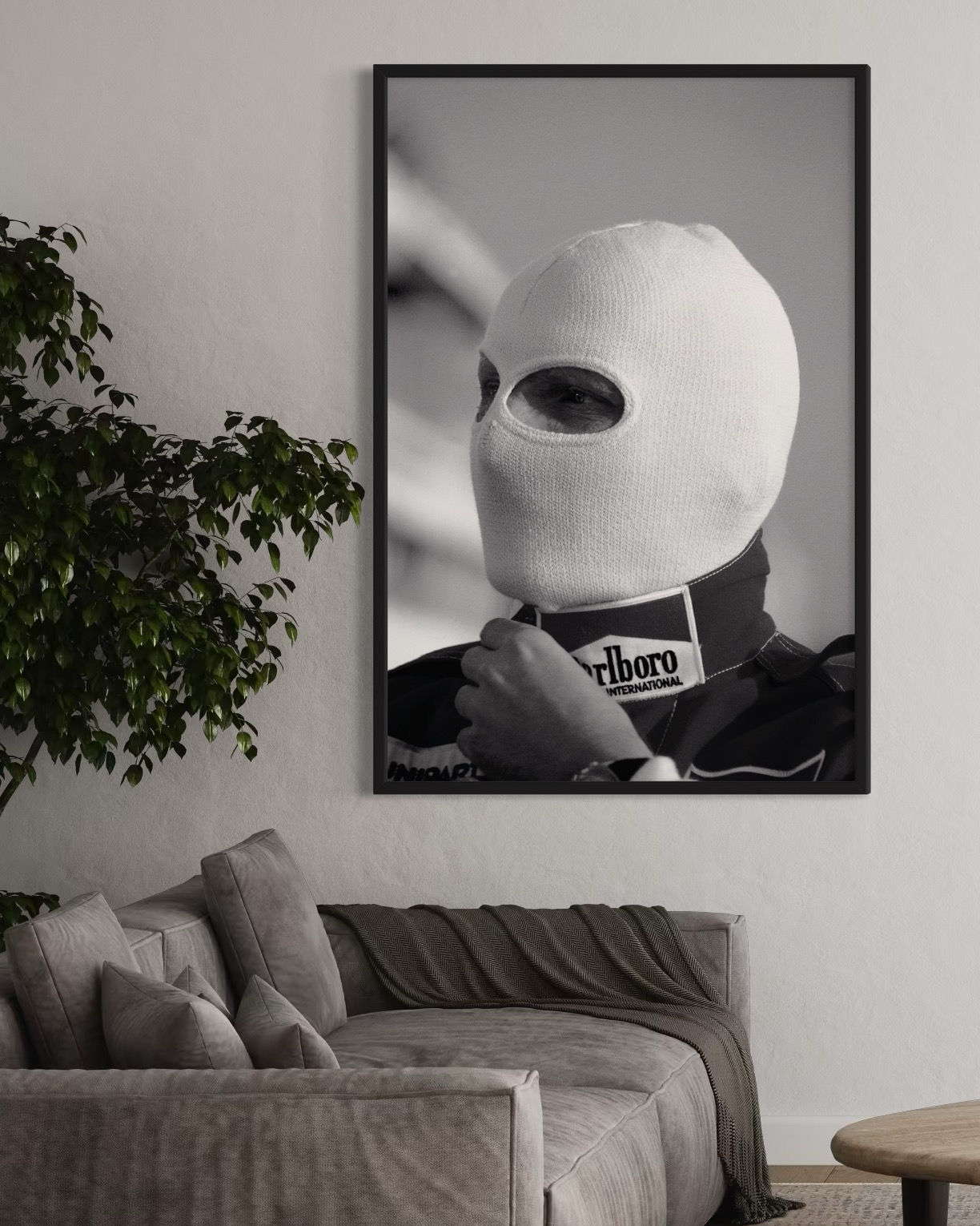 Niki Lauda blanco y negro