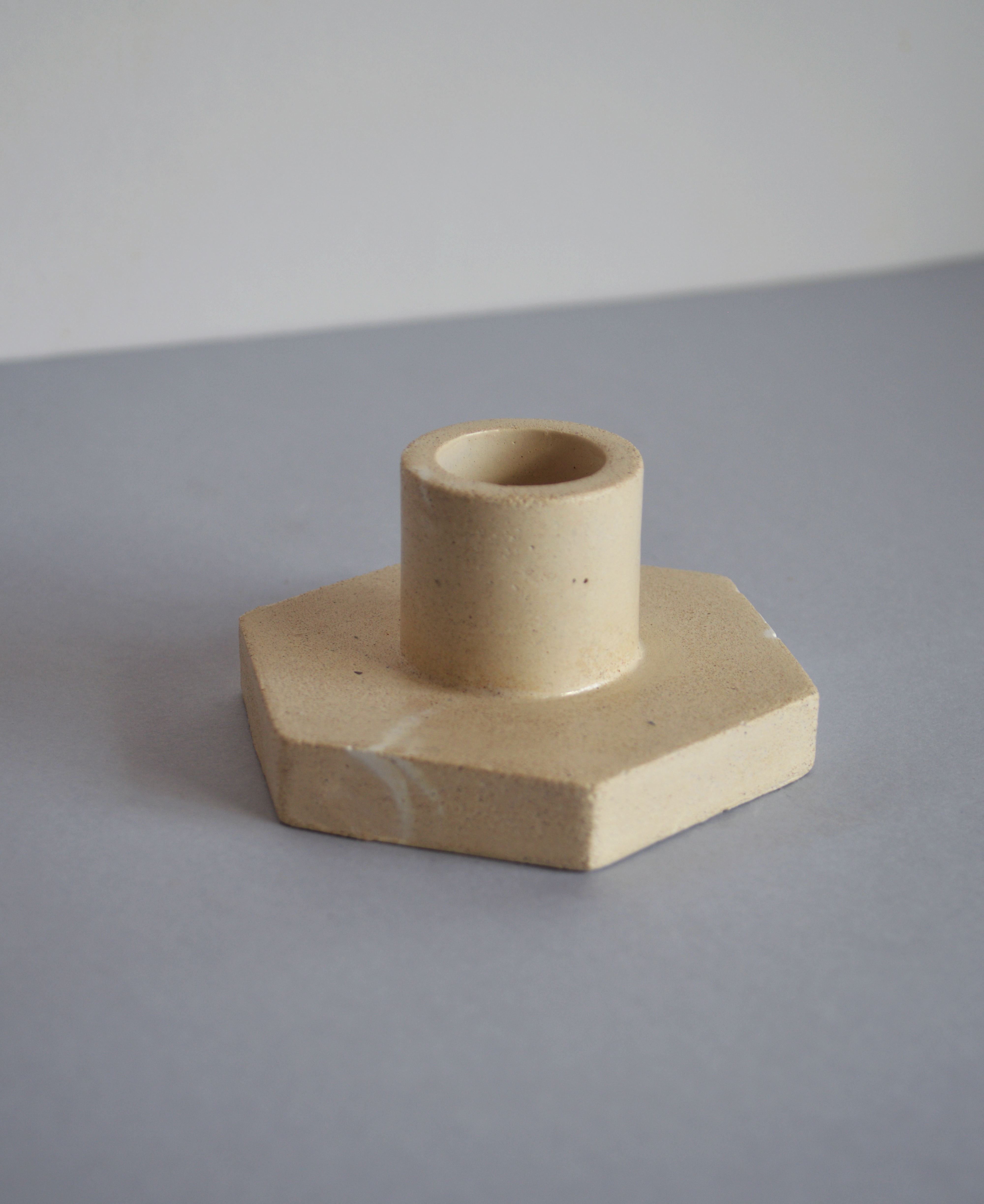 Castiçal Hex - Mármore