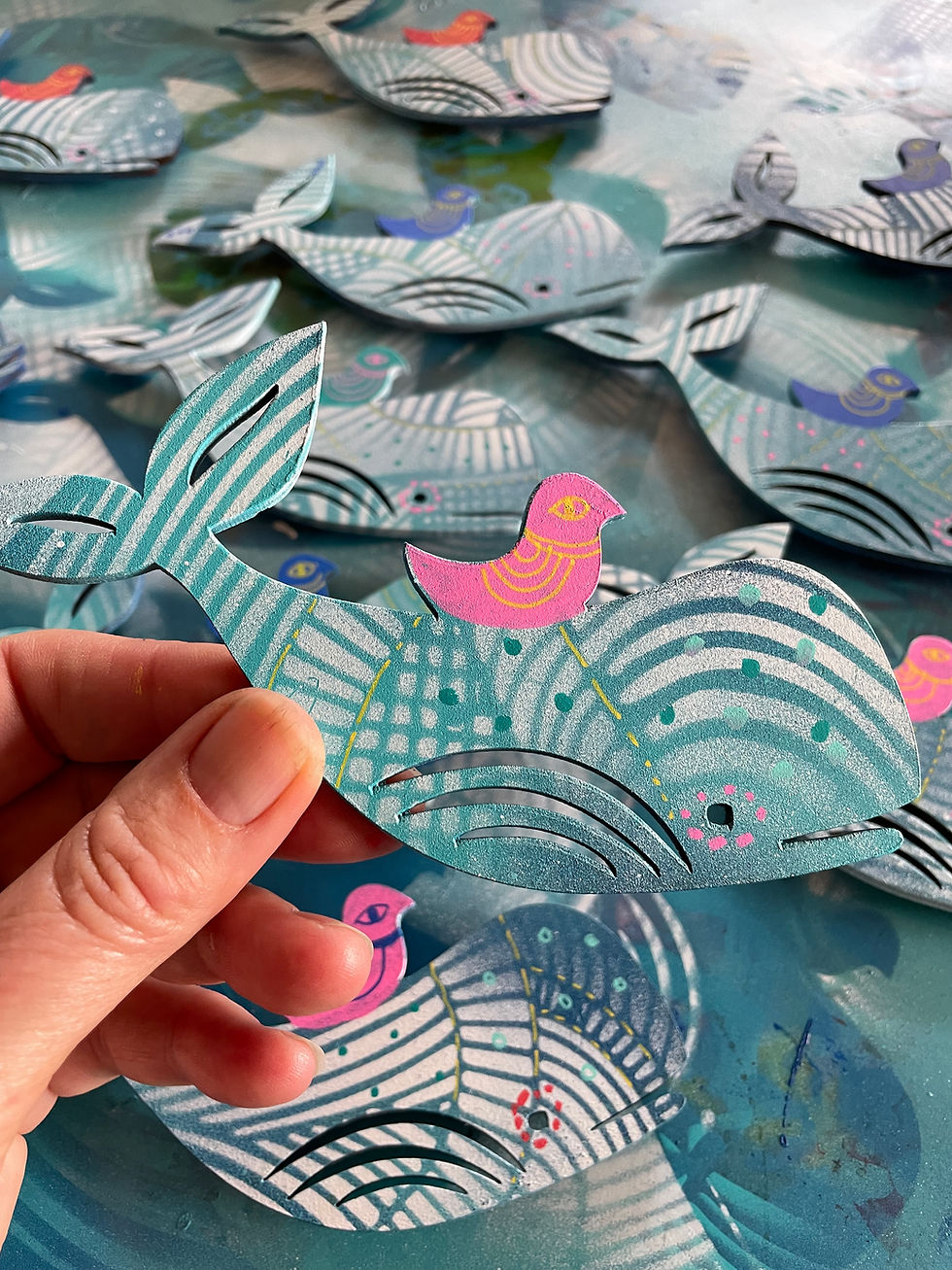 Thumbnail: Whale and Bird Art Magnet