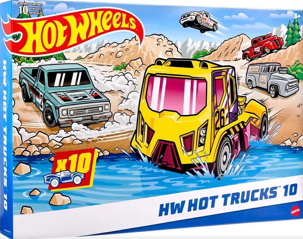 Hot Trucks / Caja Con 10 Camionetas Hot Wheels