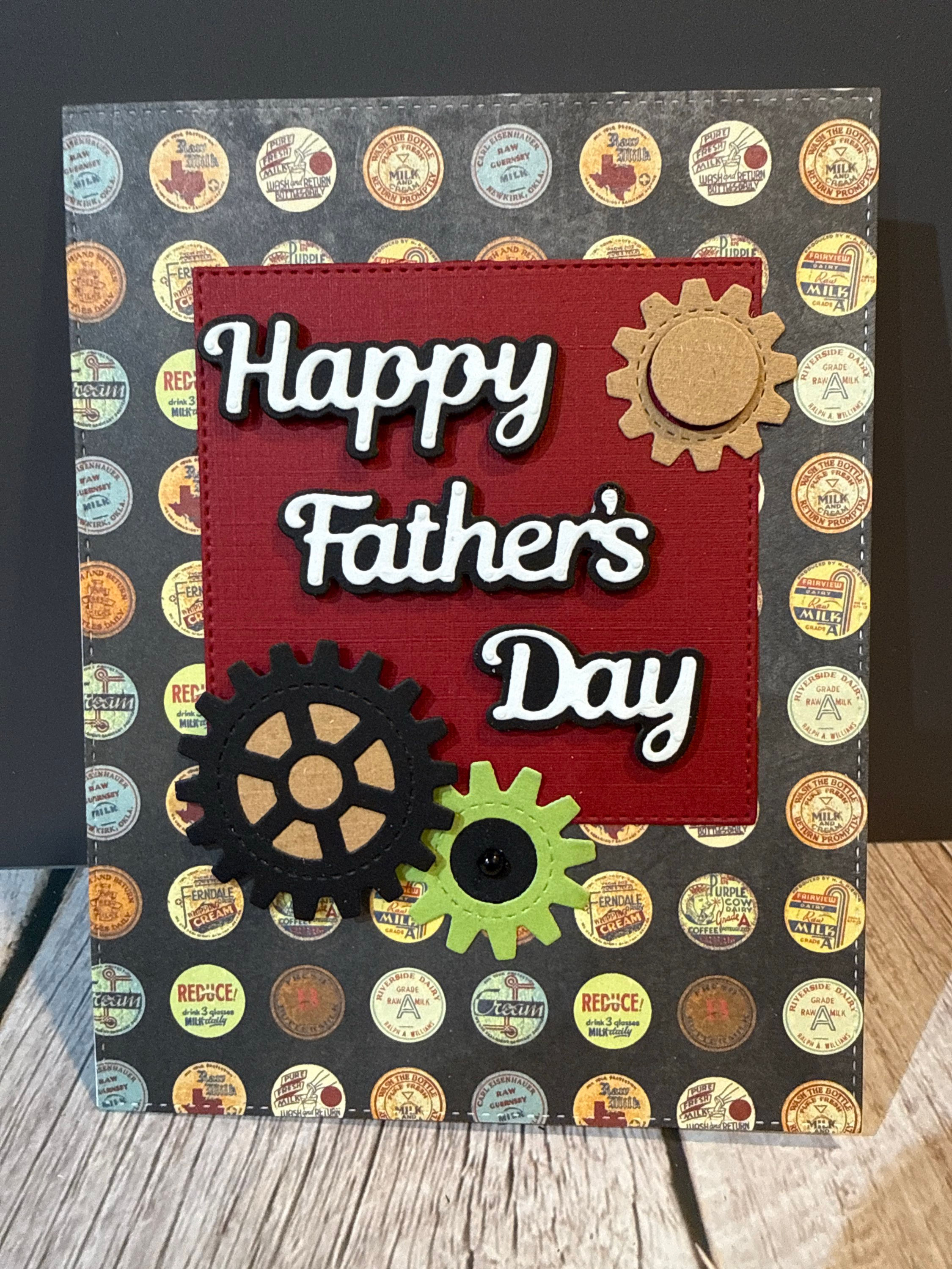 Father - Black Pattern - Gears
