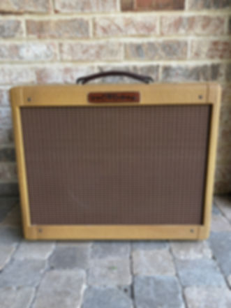 Victoria Royal-Dark Nitro Lacquered Tweed-Oxblood & Gold Stripe Grill Cloth-Cust