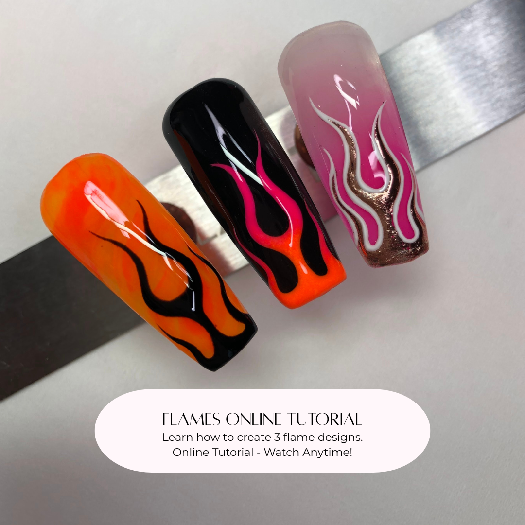 Flames Nail Art