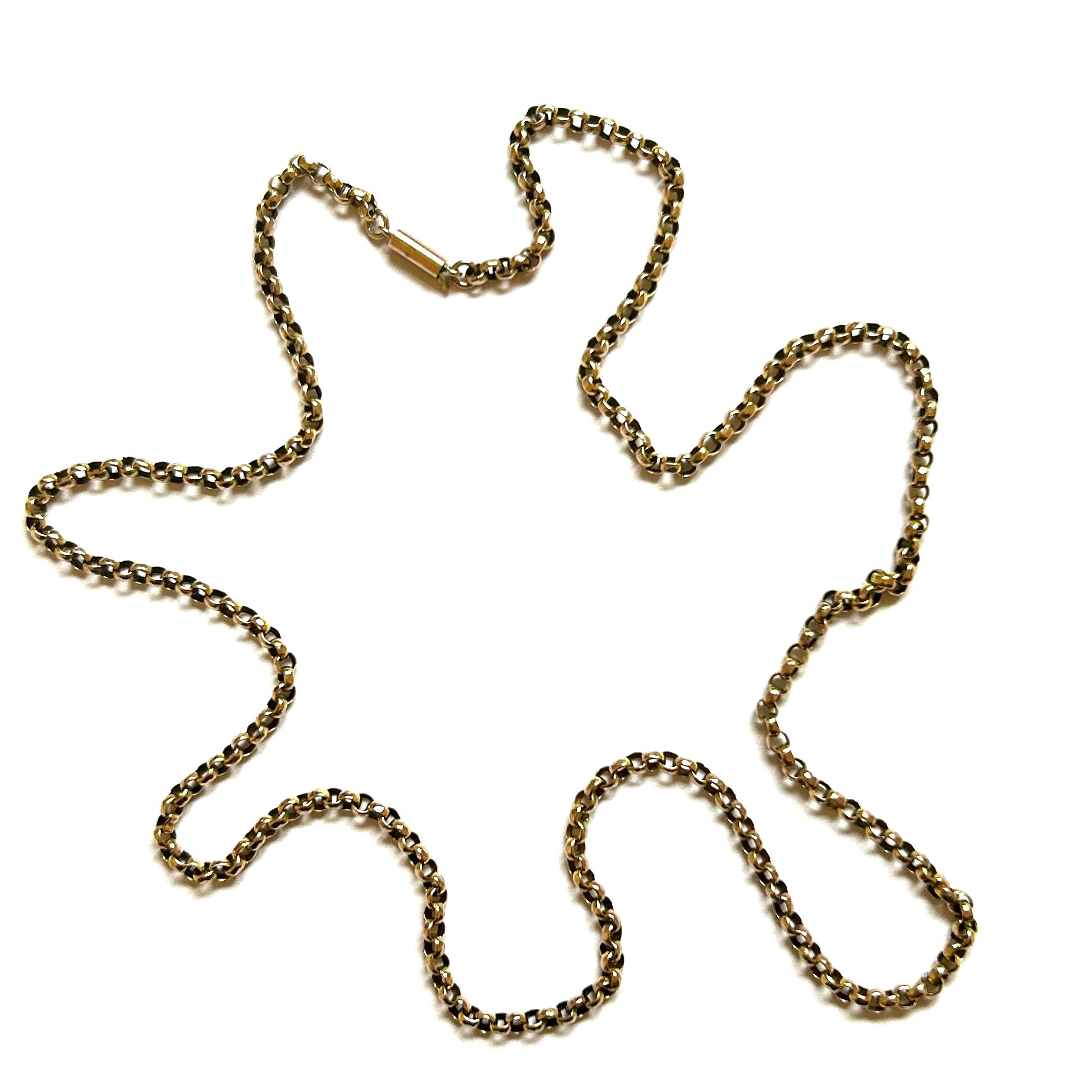 Antique belcher chain with barrel clasp