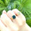 Thumbnail: Antique bloodstone intaglio signet ring