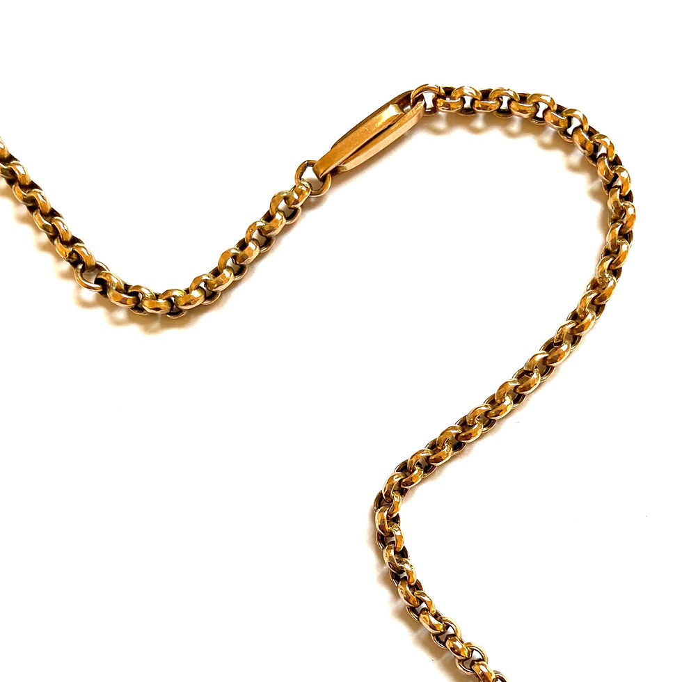 Thumbnail: Antique belcher chain with double dog clips