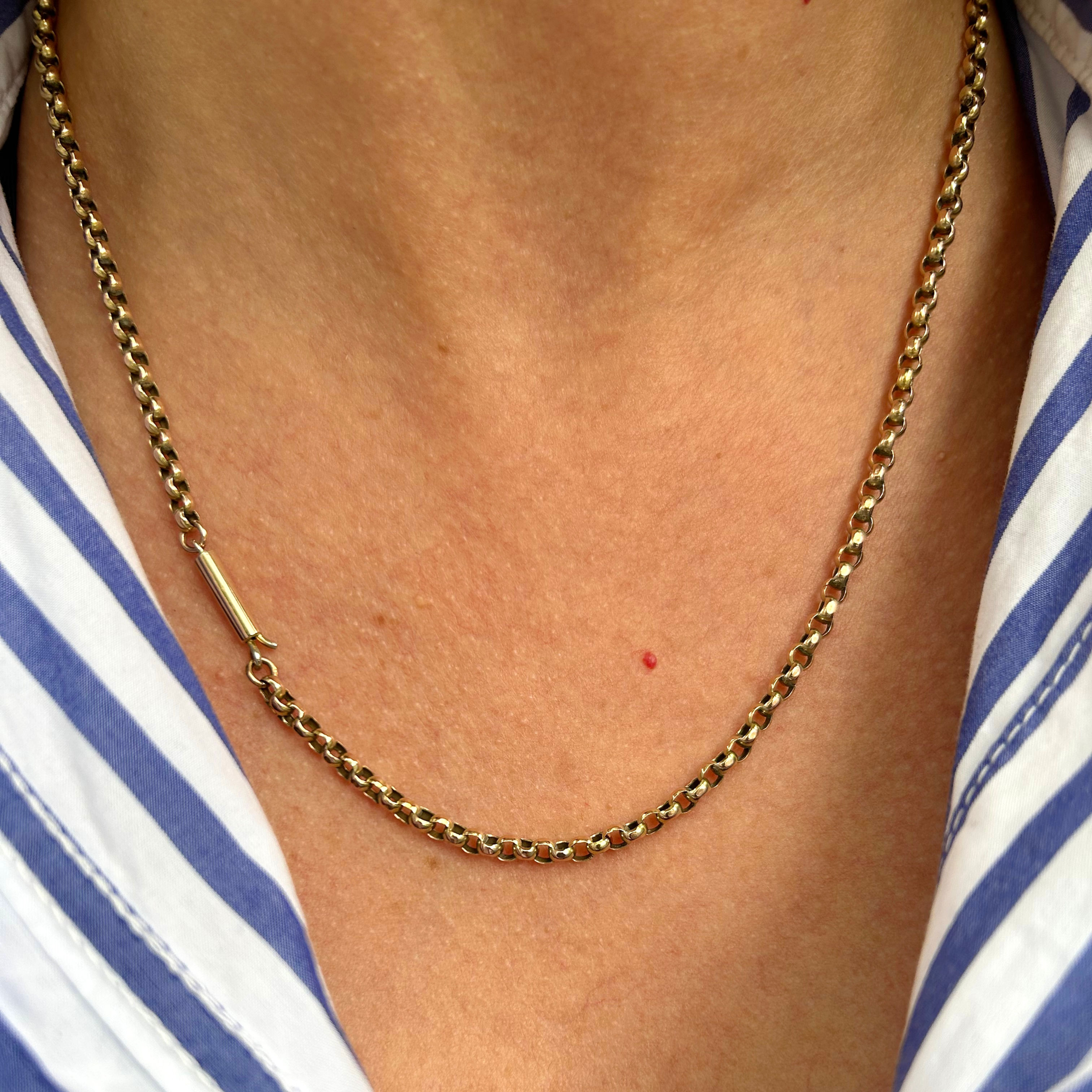 Antique belcher chain with barrel clasp