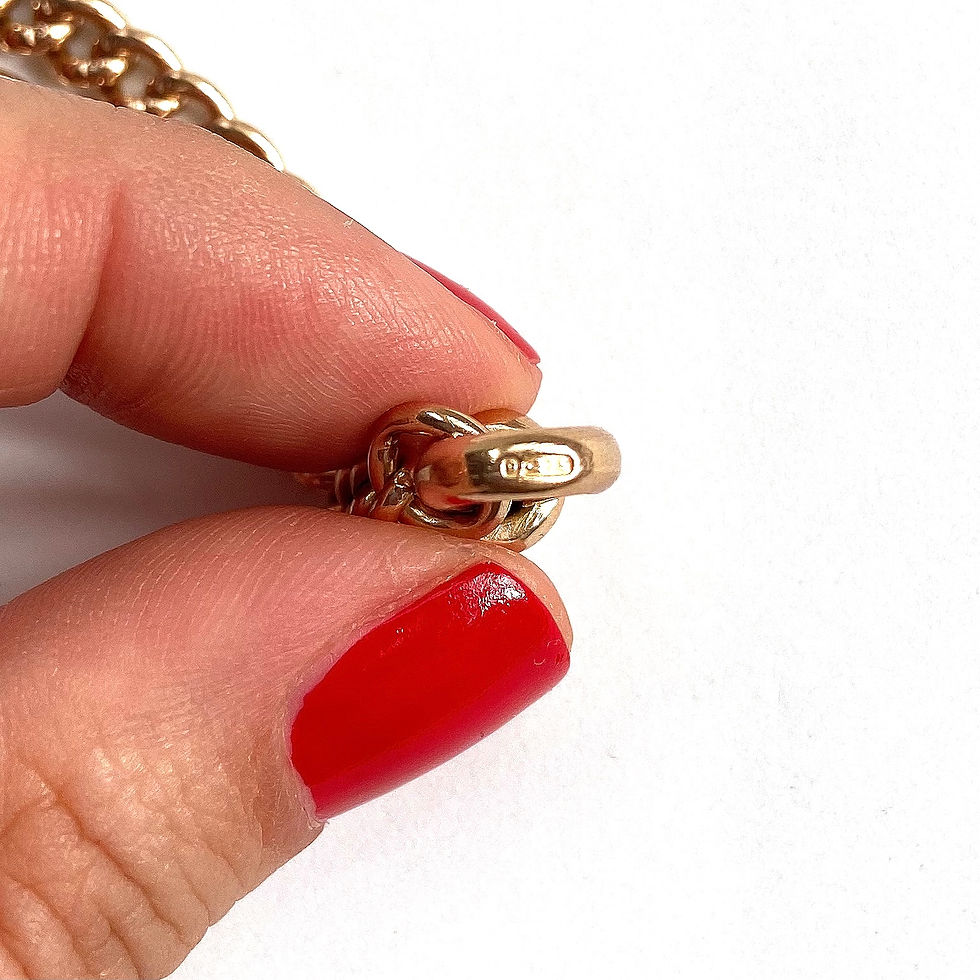 Thumbnail: Antique Albert bracelet with dog clip 