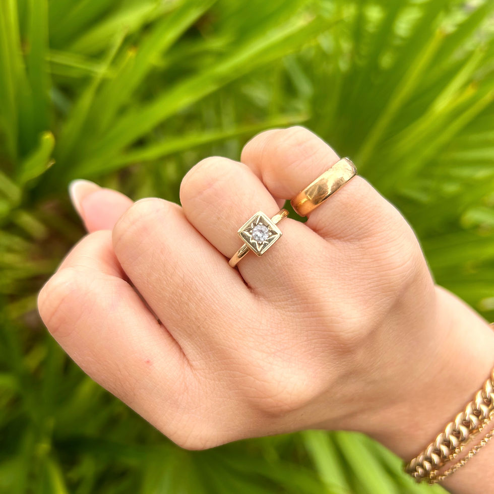 Antique starburst ring