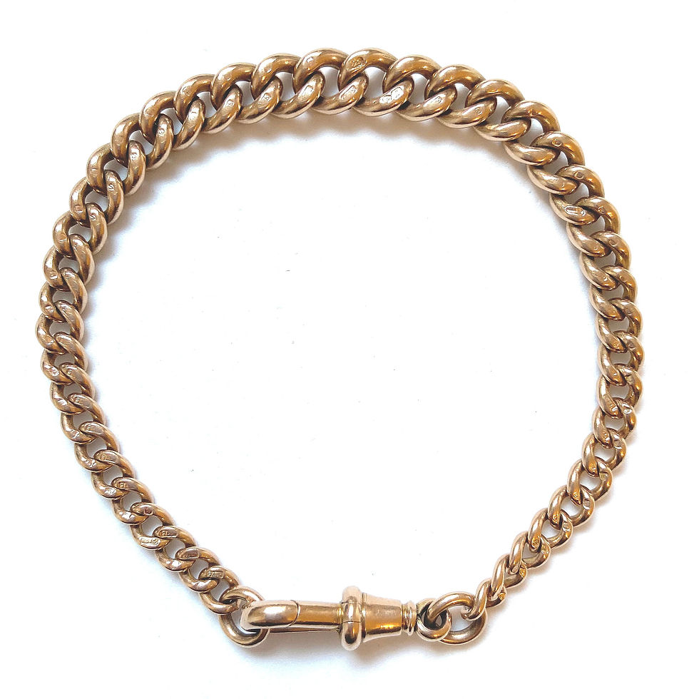 Antique graduated curb bracelet 