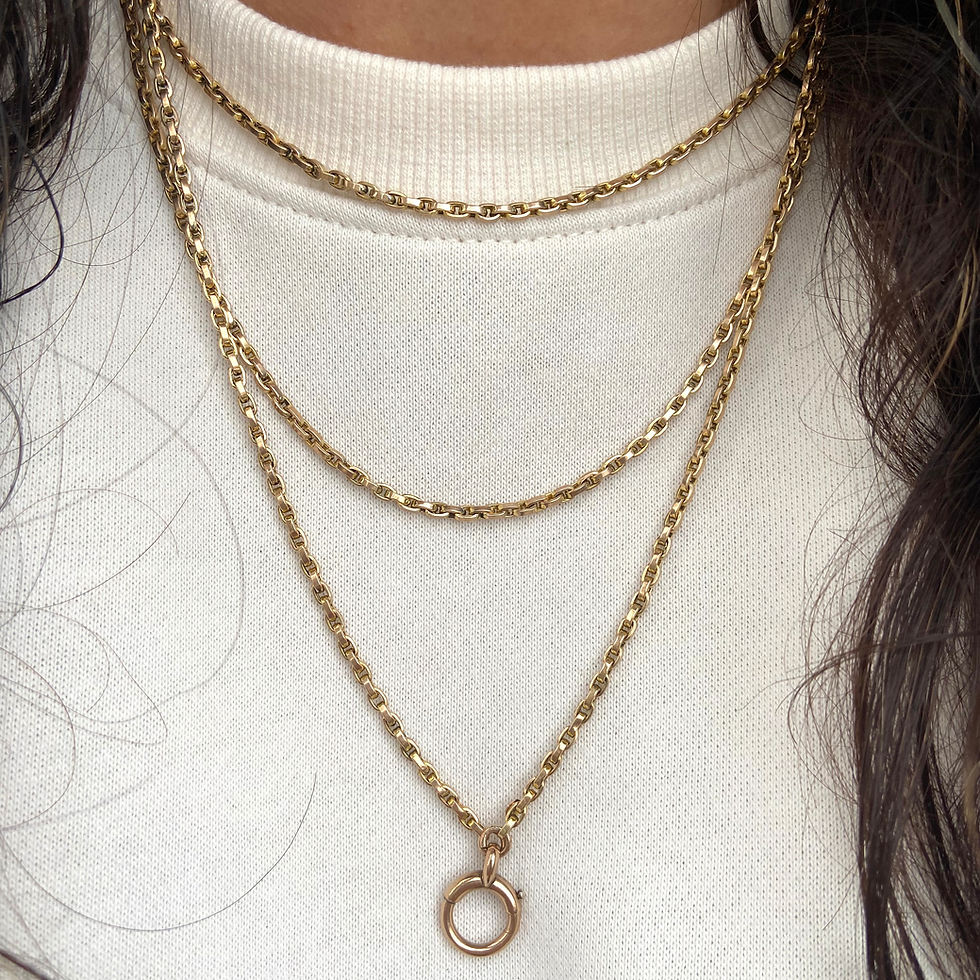 Thumbnail: Superb Victorian guard chain with bolt clasp 