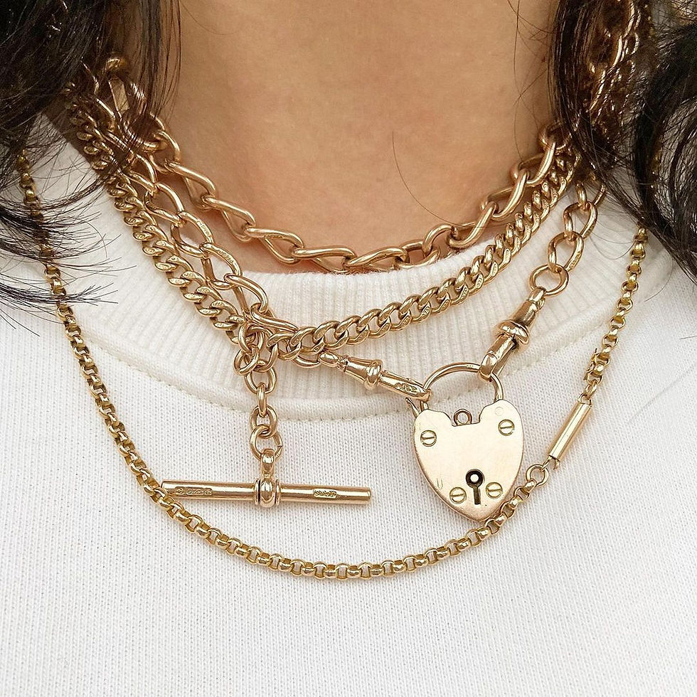 Thumbnail: Large rose gold padlock
