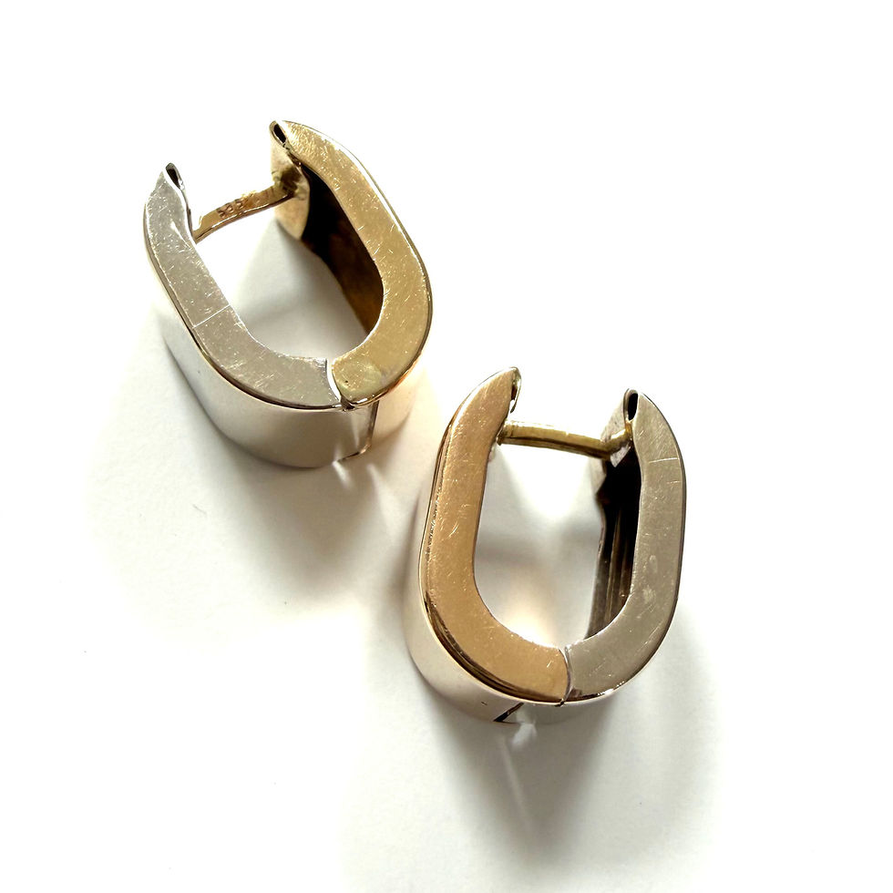 Thumbnail: Amazing mixed metal hinged hoops