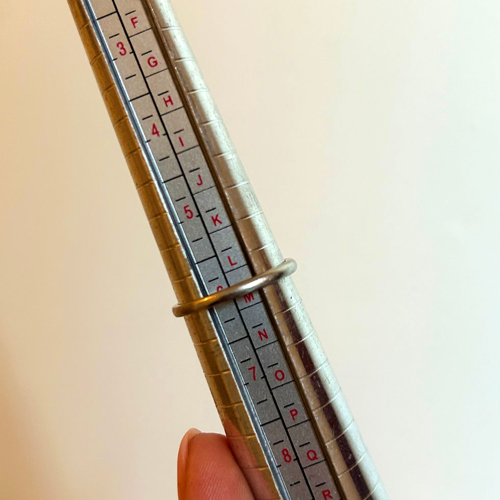Thumbnail: Skinny platinum band  - Size L.5