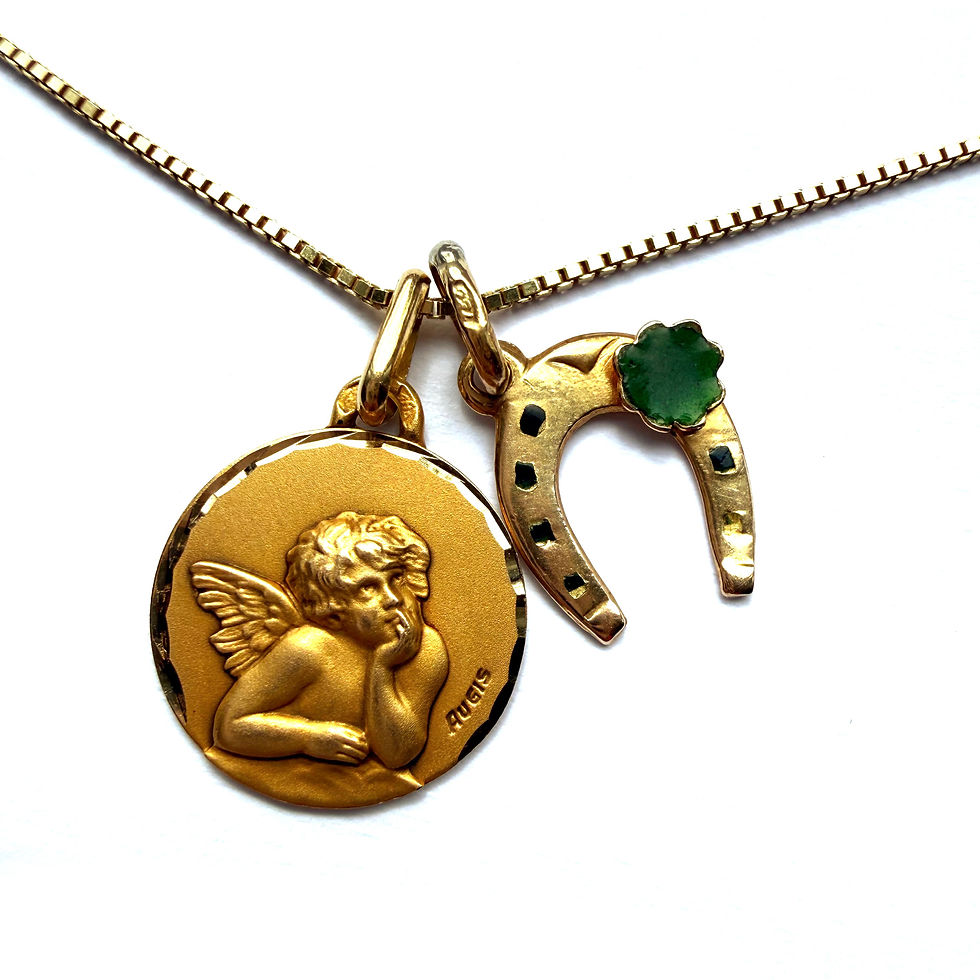 Thumbnail: Sweet enamel 'lucky' pendant