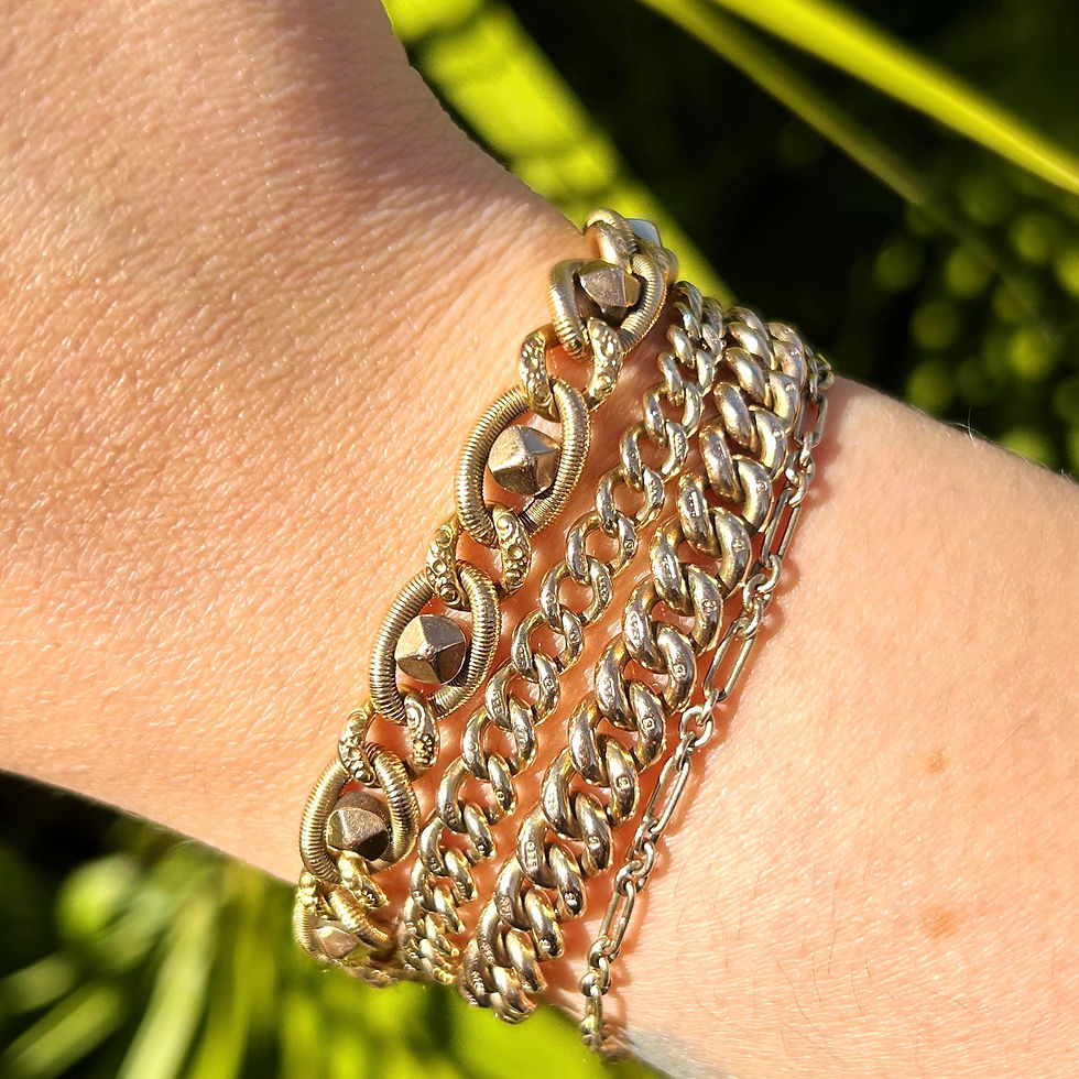 Beautiful mixed link Victorian bracelet