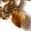 Thumbnail: Heavy antique heart pendant and belcher chain