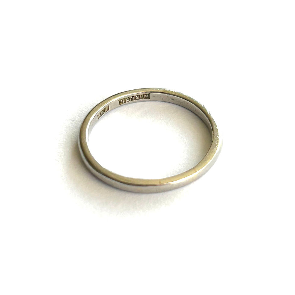 Thumbnail: Skinny platinum band  - Size L.5