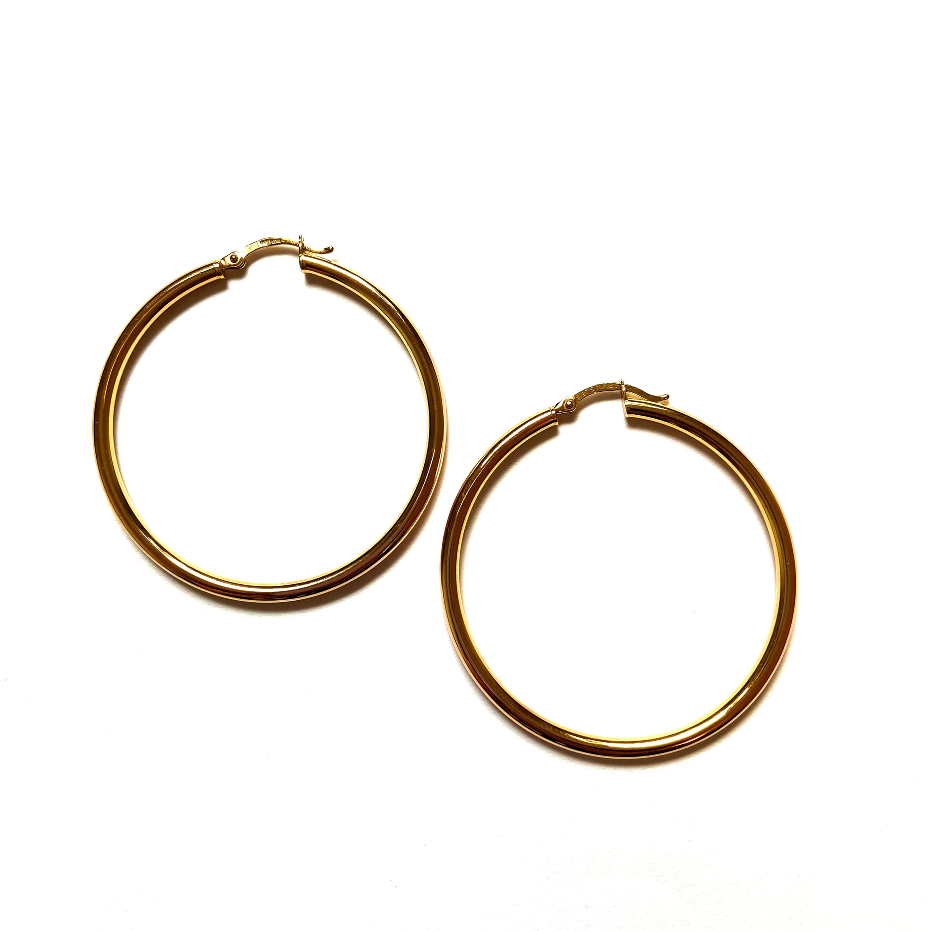 Large plain hoops